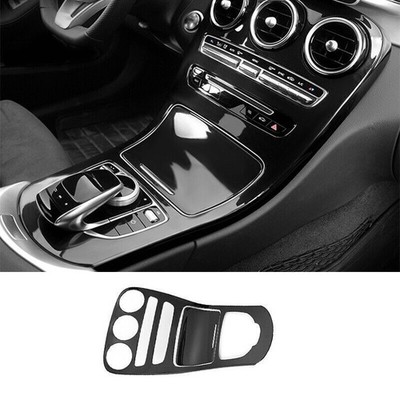For Mercedes-Benz GLC 2016-2019 Black ABS Central Console Gear Shift Cover Trim