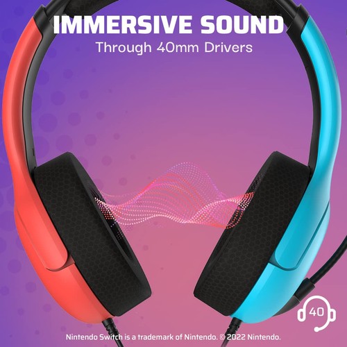 PDP Gaming LVL40 Airlite Stereo Headset for Nintendo Switch/Li (Nintendo Switch) - Picture 9 of 10
