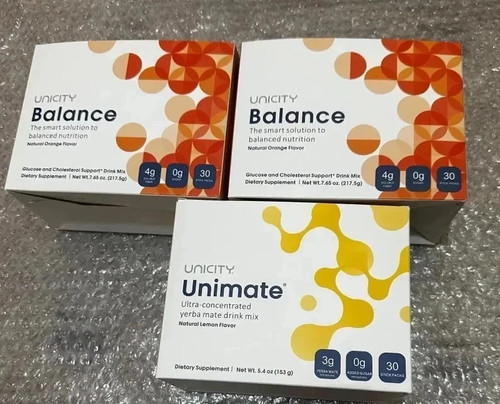UNICITY FEEL GREAT PACK UNICITY BALANCE 60 SACHETS & UNIMATE 30 SACHET (3 x 30) - Picture 1 of 2
