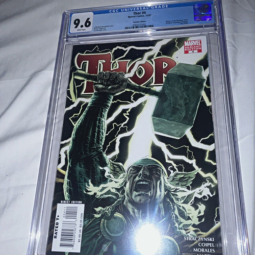 Marvel Comics Thor #4 (2007) Variant Cover CGC 9.6 Straczynski 