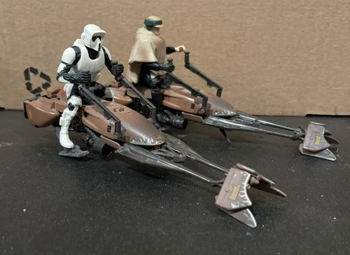 Star Wars POTF Speeder Bike Chase Luke Skywalker & Scout Troop Kenner 1995 Loose