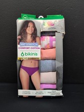 Fruit Of the Loom 360 Stretch Comfort Cotton Bikini Panty Set M Multicolor 6 Pc