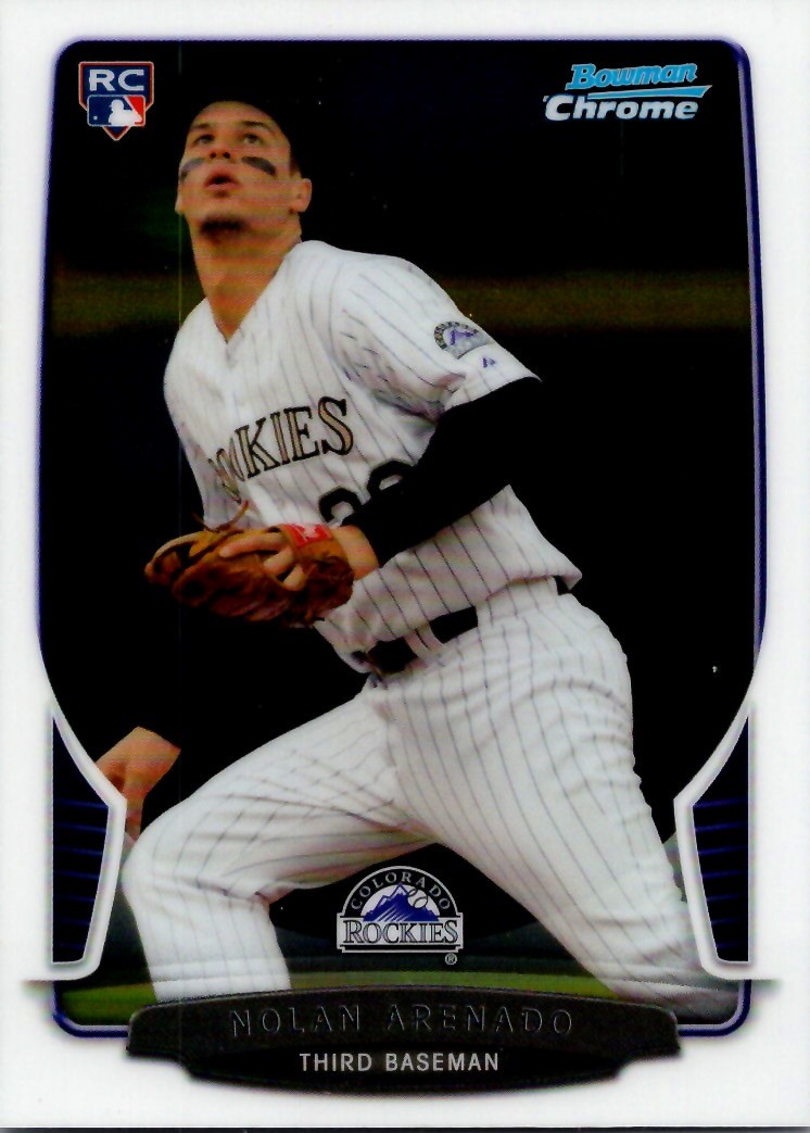 NOLAN ARENADO 2013 Bowman Chrome #24 RC Rookie - COLORADO ROCKIES
