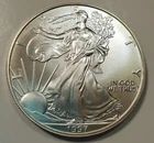 1997 Uncirculated American Silver Eagle One Ounce Coin, low mintage