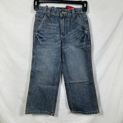 NWT Wrangler Originals Carpenter Denim Blue Jeans Boys Size 5 Regular Workwear