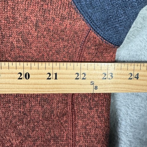 Patagonia Sweater Mens Large Red Blue Better Sweater 1/4 Zip Pullover STY 25522 - Picture 6 of 9