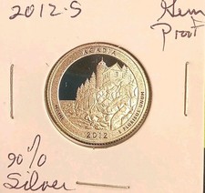 2012 S Acadia Maine National Park ATB Quarter Dollar SILVER Proof Beautiful Seas