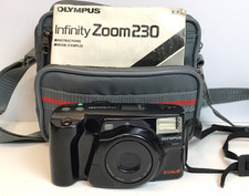 Olympus Infinity Zoom 230 35mm Point  Shoot Film Camera w/ Bag, Remote  Manual