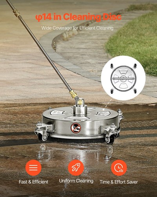 #ad New 14quot; Pressure Washer Surface Cleaner Stainless Steel Pressure Washer Attach $95.29