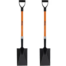 Spade Shovel 2 Pack Heavy Duty Steel Blade D Handle Garden Digging Tool 41in