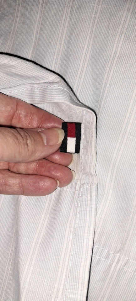 Tommy Hilfiger Twin Sheet Set Blue And White Flat & Fitted TH Bedding Great Cond - Image 4 of 4