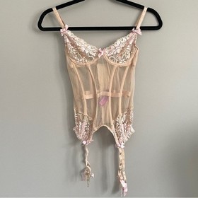 Agent Provocateur Nude Pink Lace Gianna Basque Corset - 32C
