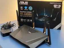 ASUS RT-AX88U AX6000 Dual-Band WiFi 6 Router Dual 2.5G Port inc  VAT receipt