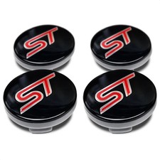 4pcs 54mm St Racing Black Red Center Wheel Hub Caps Caps 4pcs 54mm St Racing Black Red Center Wheel Hub Caps Caps