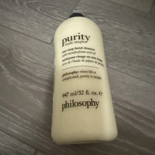 Philosophy Purity Made Simple One Step Facial Cleanser 32 fl. oz.  NO PUMP   NEW