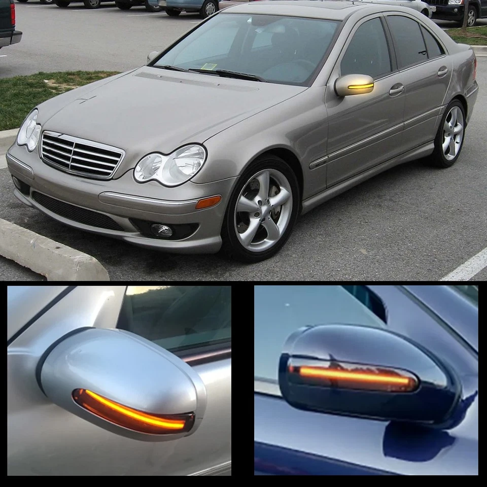 Luz intermitente espejo retrovisor LED secuencial para Mercedes Clase C W203 S203 2000-2007 Foto 4 de 4