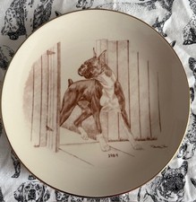 Boxer Dog Limited Edition 150 Decorative Plate Laurelwood 1989 Paula Zan artist
