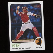 2022 Topps Heritage High Number Keibert Ruiz Base SP #705 Washington Nationals