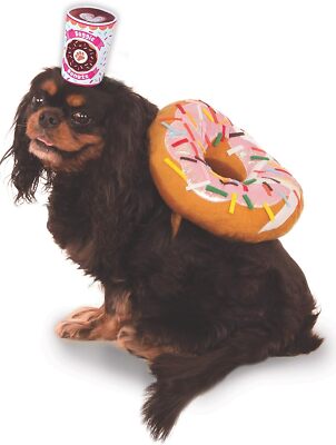 Donut & Coffee Food Funny Cute Fancy Dress Up Halloween Dog Cat Pet Costume