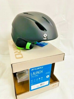 GIRO LAUNCH Snow Helmet Youth Size Small 20.5-21.75 Mat Black w/ blocks 7119395