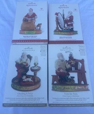Hallmark Ornament Once Upon a Christmas LOT Of 4 Time For Toys/Checking It Twice