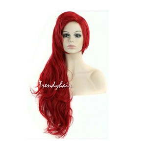 Princess-Long-Curly-Little-Mermaid-Ariel-wig-Red-Synthetic-Cosplay-Hair-Wigs