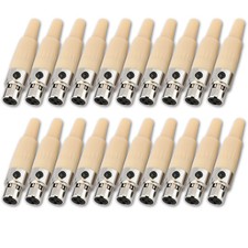20 Pack Mini XLR Connector 3 Pin Female Plug TA3F, Audio Panel Mount Mic Adapter
