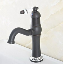 Oil Rubbed Bronze Bathroom Kitchen Swivel Faucet Mixer Tap ssf823
