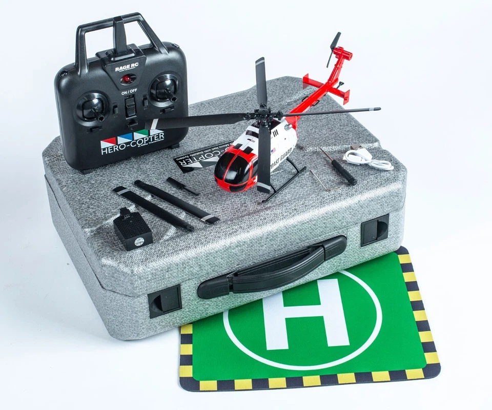 Rage RC Hero-Copter Helicopter 4-Blade RTF Coast Guard Stability Ready to Fly - Image 2 of 2