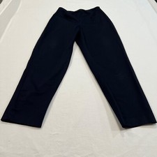 Vtg Talbots no waist navy pants sz 10 side zip front some stretch
