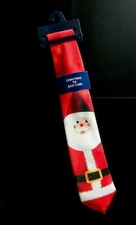 CHRISTMAS NECK TIE SANTA CLAUS HOLIDAY MENS TIES ~ RED ~ GREAT GIFT 