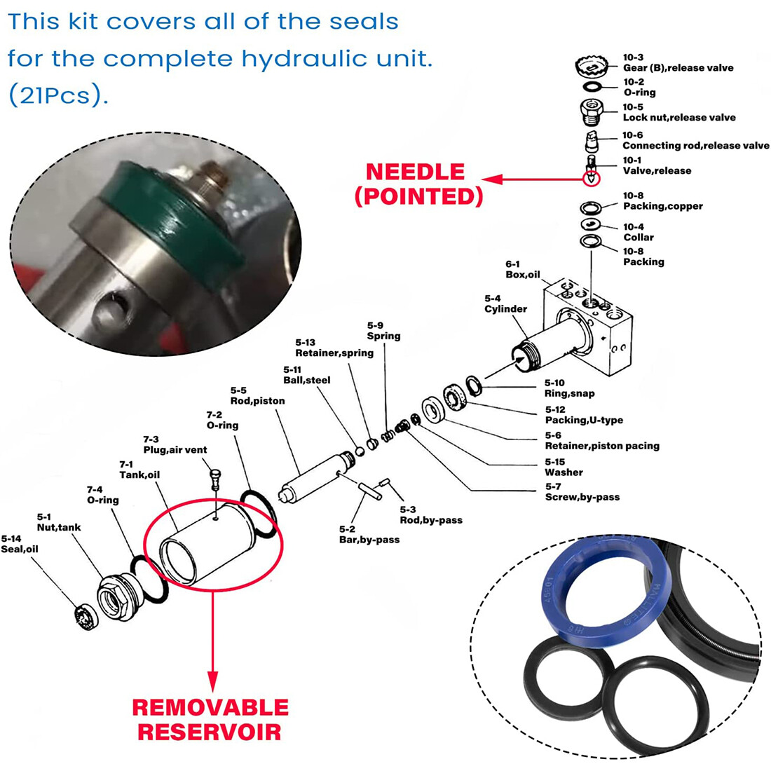 for Sears Craftsman 328.12160 Hydraulic Floor Jack 2 Ton Seal