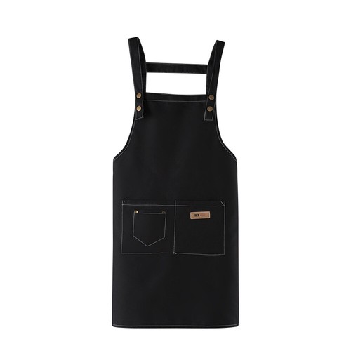Unisex Chef Cooking Apron Canvas Kitchen Apron w/Pockets Adjustable Strap Apron - Picture 9 of 18