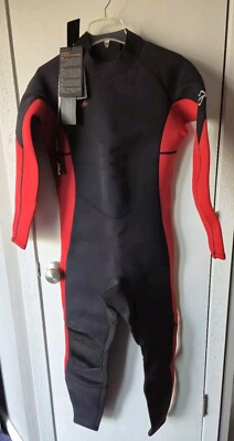 NEW Hevto Men sz S Wetsuit 3/2mm Neoprene Surfing Swimming Diving 1 Full Suit