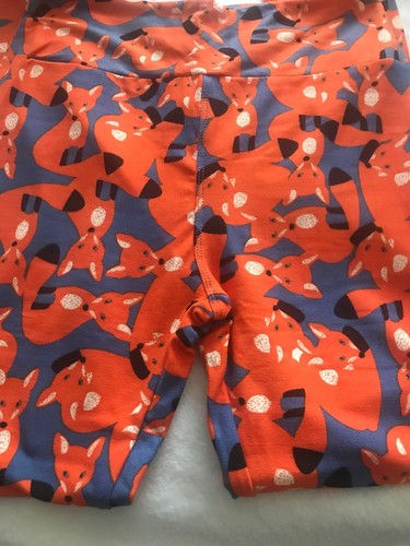 Lularoe OS One Size Leggings Unicorn Blue Orange Foxes HTF 🦄 New Unicorn - Picture 2 of 7