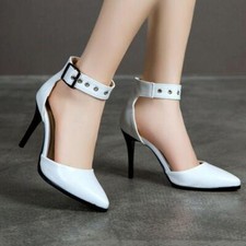 Women's Pointed Toe High Heel Stiletto Party Ankle Strap Dress Pumps Shoes New