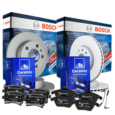 Bosch Bremsscheiben ATE Ceramicbeläge AUDI A4 A5 VORN Ø314 HINTEN Ø300