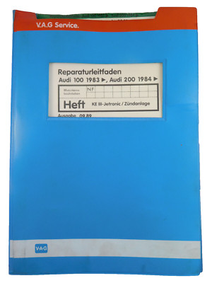 Reparaturleitfaden Audi 100 C3 Typ 44 5 Zylinder Motor NF KE III-Jetronic Zünd *