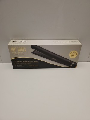 Hot Tools Pro Artist Black Gold Evolve Ionic Salon Hair Flat Iron 1 inch