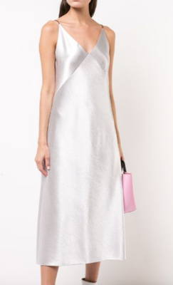 vince v neck bias dress