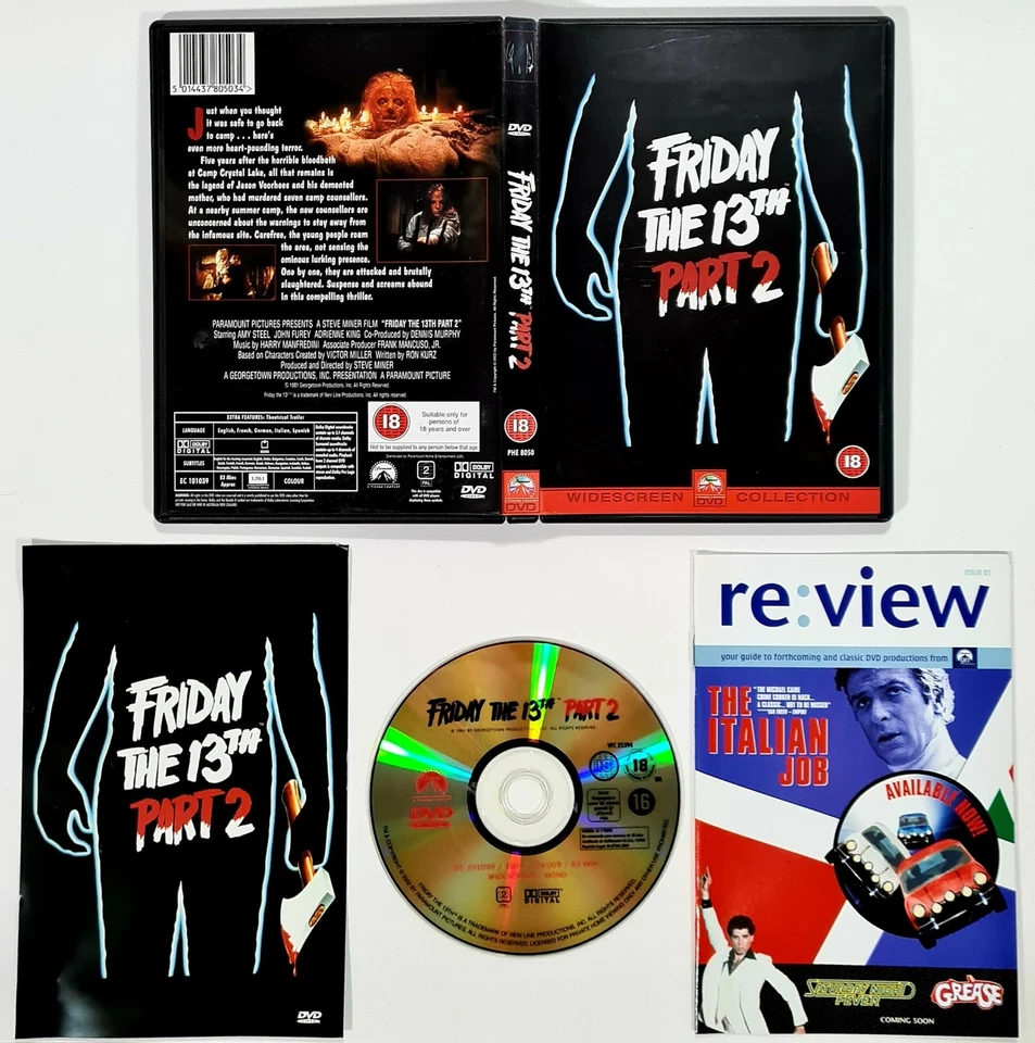 DVD Horror FRIDAY 13TH PART 2 uncut Freitag 13/Jason Voorhees/Slasher/Blood/Gore - Bild 1 von 1