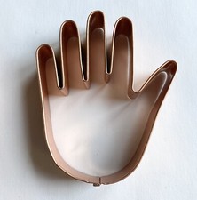 COOKIE CUTTER COPPER Hand High Five Fingers Palm Wave Love 4.75 inches