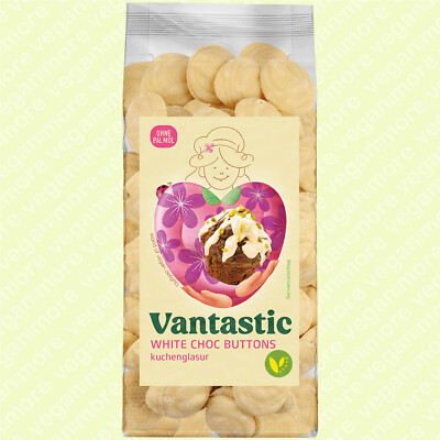 Vantastic White Choc Buttons, 500 g | vegan | Backen | Kochen | Kuvertüre