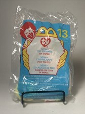 Ty Teenie Beanie Baby NEON THE SEAHORSE  13 McDonalds Happy Meal Plush Toy 2000