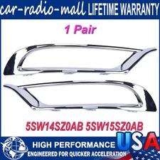 Bumper Trim Set For 2015-2022 Chrysler 300 Front Outer Center Applique Chrome