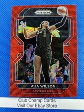 2022 #39 A'Ja Wilson WNBA Panini Prizm Basketball Red Wave Prizm Aces