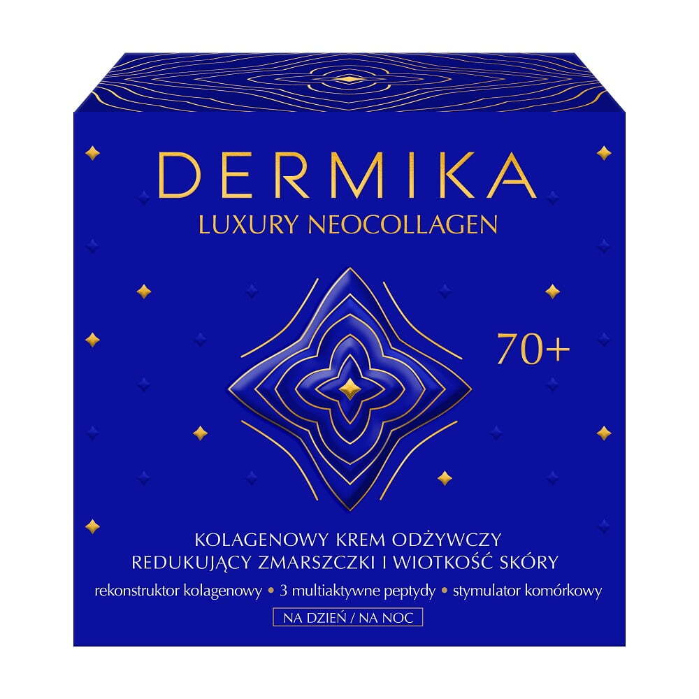 5902046767952 Неоколлагеновый крем Dermika Luxury с содержанием коллагена 70+, который можно наносить повторно.