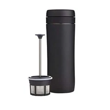 P1 French Press Coffee Maker for Travel - Double Walled Stainless Steel Vacuu...