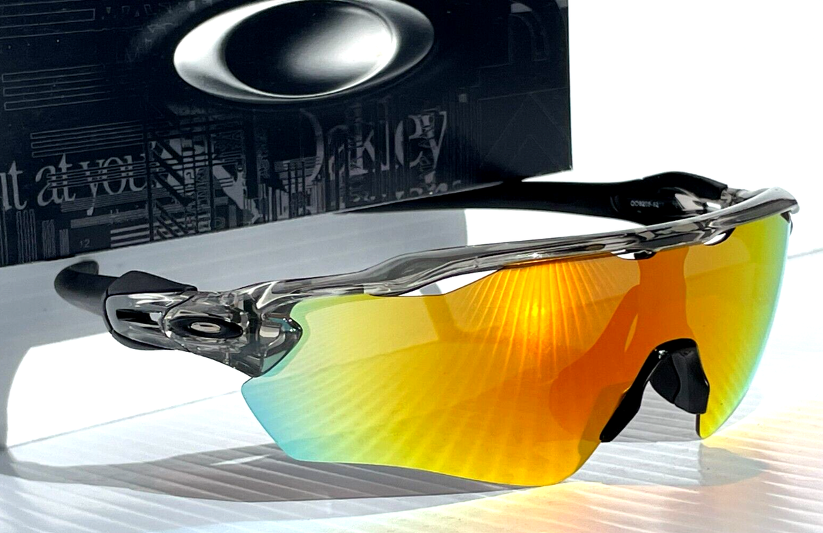 NEW Oakley RADAR EV PATH Grey Smoke POLARIZED Galaxy Ruby Sunglass
