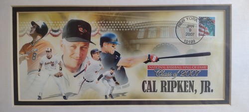 Cal Ripken, Jr. Orioles Matted Collage Hall Of Fame 2007 Postal Stamp Envelope - Picture 3 of 3